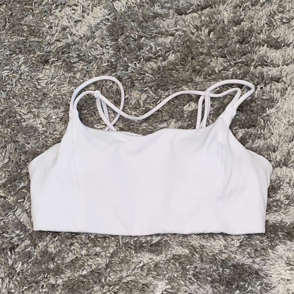 White Athleta Sports Bra - lightly worn